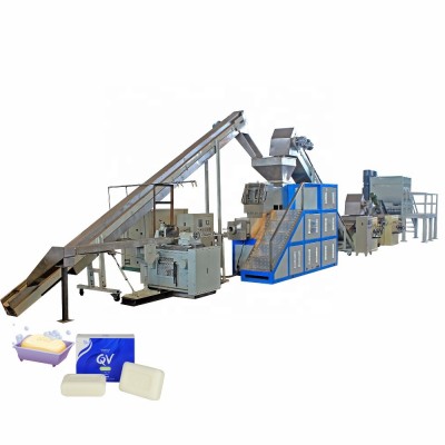 Toilet Soap Making Machine production line for soap manufacturing plant with price for sale with cold pressing process